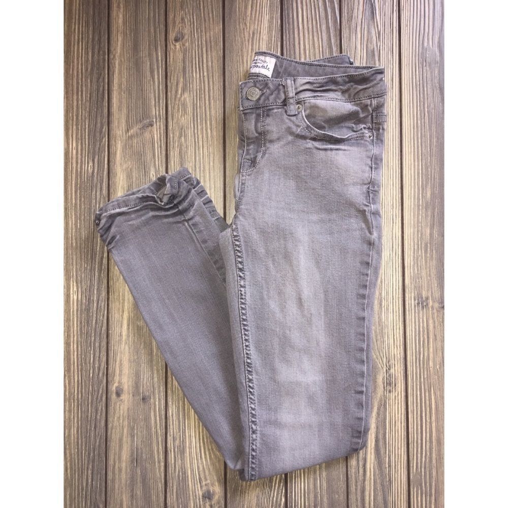 Aeropostale size 3/4 Bayla skinny gray jeans